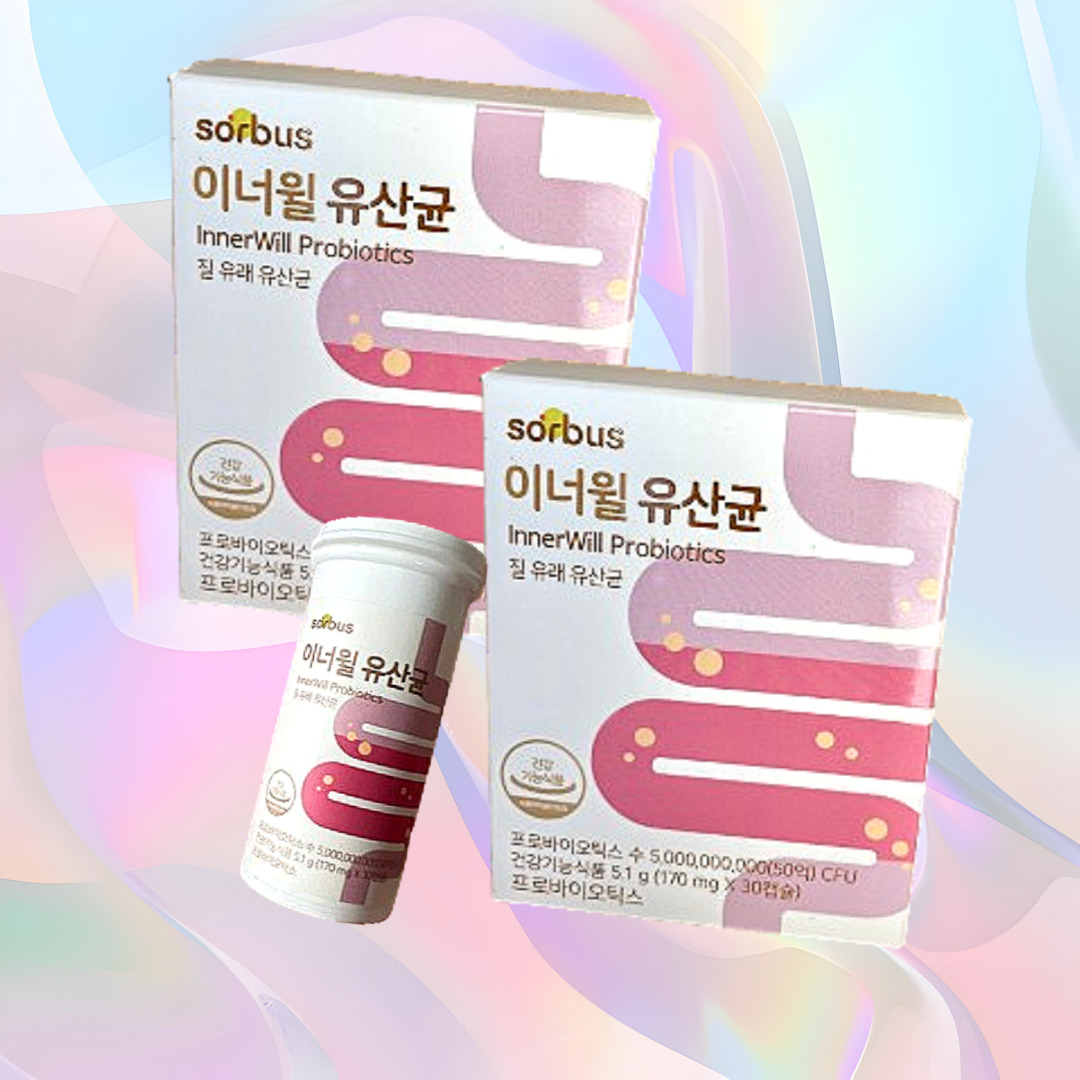 <b>소버스</b> 이너윌 질 유래 생 유산균 30캡슐 2개 프로바이오틱스 유산균  30정  1개
