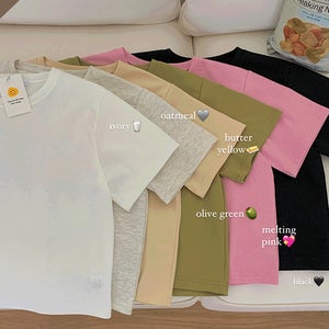 MADE 탄탄 세미크롭 반팔 티셔츠 (6color)