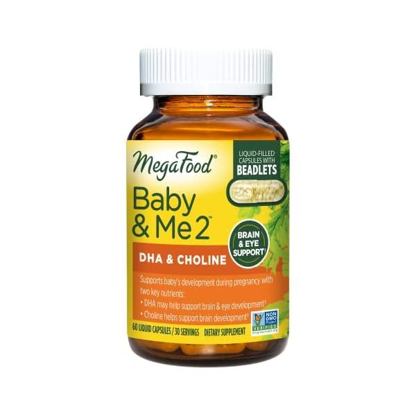 MegaFood <b>Baby</b> &amp; Me 2 Prenatal <b>DHA</b> &amp; Choline - Vitamins for Women - <b>Plant</b>-Based <b>Liquid</b> <b>DHA</b> and Cholin