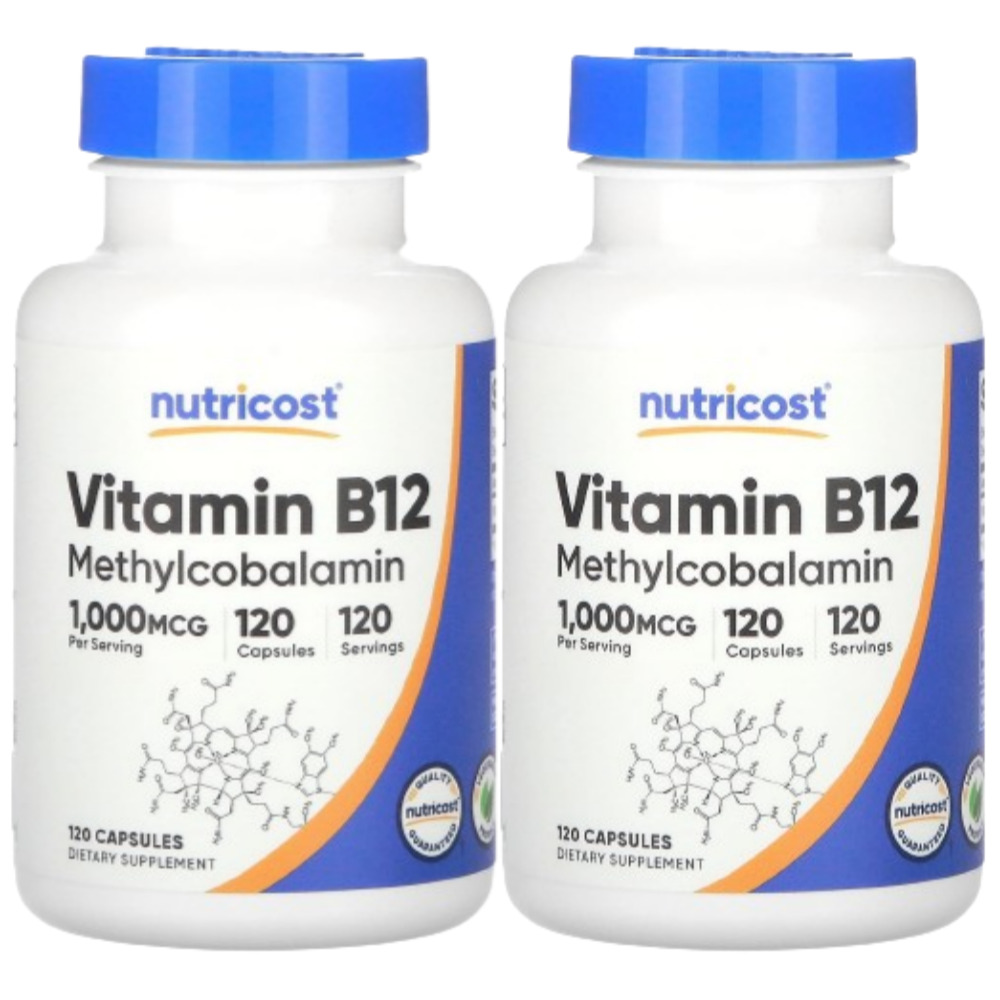 Nutricost 비타민 <b>Vitamin B12</b> 1000mg 120정 2통  2개