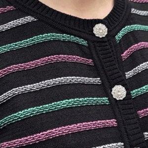 레인보우 버튼 가디건