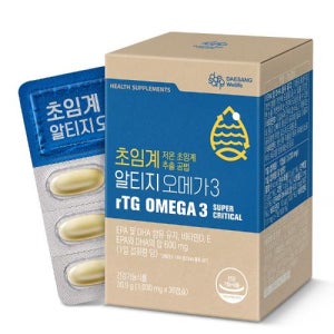 대상웰라이프 초임계 알티지 오메가3 1,030 mg x 30캡슐 RTG 오메가,비타민