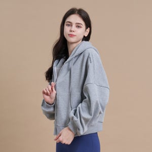 가을 컴피 집업요가복세트 기모 후드집업 겨울 멜란지그레이