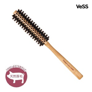 일본 VeSS/네츄럴 러스터 헤어브러쉬 (천연돈모 100%)/머리빗/롤브러쉬