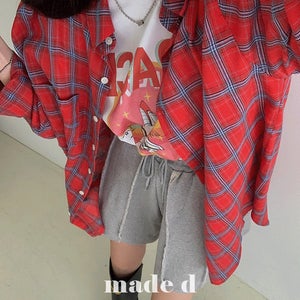 오버핏체크셔츠-nb