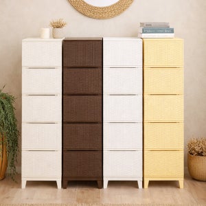 보노하우스 가든 라탄 틈새 슬림 플라스틱 서랍장 2단 3단 4단 5단 6단 7단 8단