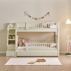 (한샘몰pick) 랑데부 원목분리형 이층침대 수납계단형