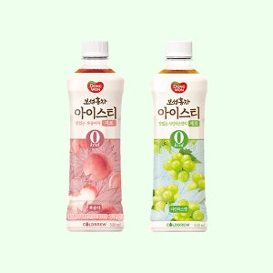 동원 보성홍차 아이스티 제로 복숭아 + 샤인머스캣 500mL 각 12병 (총 24병)