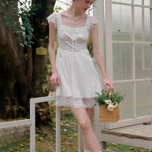 [심플레트로] SR_Pure white short dress SR_Pure white short dress