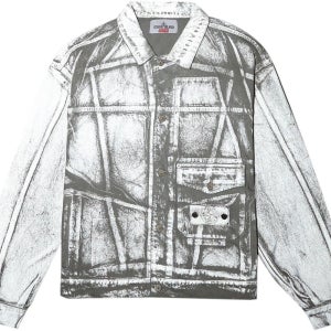 슈프림 스톤 아일랜드 데님 트러커 재킷 리플렉티브