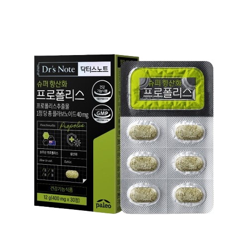 팔레오 닥터스노트 슈퍼 항산화 <b>프로폴리스</b> 400mg x 30정