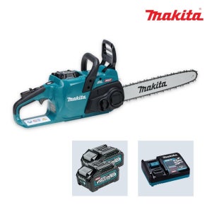 마끼다 UC023GM201 40Vmax 4.0Ah x2팩 충전체인톱 400mm(16인치) 툴레스타입 전기톱 절단톱