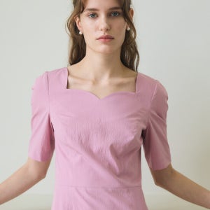 폴앤앨리스 Heart Neck Dress / Pink