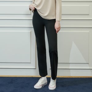 밴딩바지 제로 윈터 필라테스복 스트레잇 가을 기모팬츠 블랙