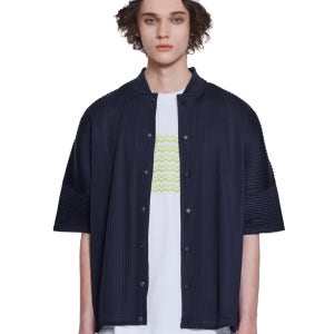 저지 메쉬 블루종 점퍼