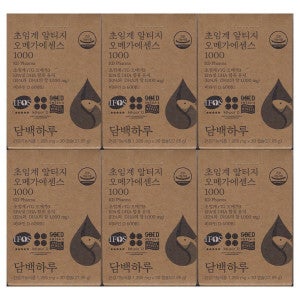담백하루 담백하루 초임계 알티지 오메가 에센스 1000 1255mg x 30캡슐 6개 / 써클
