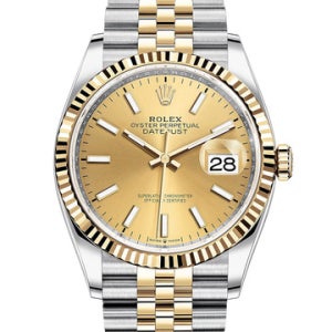롤렉스 [타임스팟] 로렉스 데이저스트 126233 샴페인바 옐로우 콤비 36미리 126233