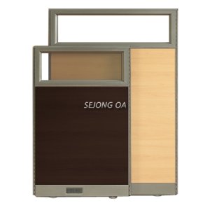 45T 학원용 우드원톤 상부유리 가림판 PVC 책상가리개 파티션 H1200
