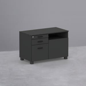 심플즈 사무실 이동식 Simplz 책상서랍 i3 하부서랍장 블랙 W900