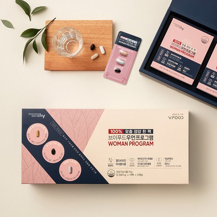 hy(한국야쿠르트) 브이푸드 우먼 프로그램 1개월분 75g (2500mg x 30팩)  1개