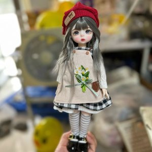 구체관절인형30cm 핸드메이드 메이크업 인형+의상+가발+구두 풀세트  3번  1개