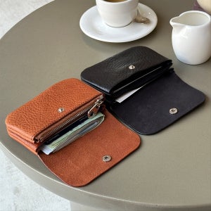 [무료각인]소가죽 컴팩트 더블 월렛, 썬데이스카