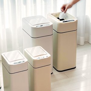 살림 SET 10L+20L 스마트 자동 센서 쓰레기통 냄새차단 인테리어 휴지통 날개형