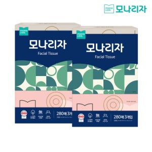 모나리자 미용티슈 280매 3입 2개 총 6개
