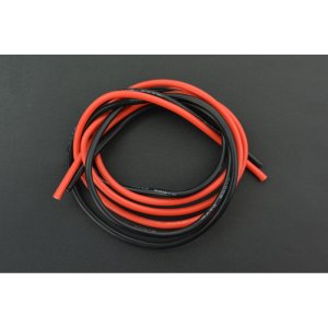 [FIT0582]내열 실리콘 와이어 (12AWG 4mm2 1m 레드 블랙)