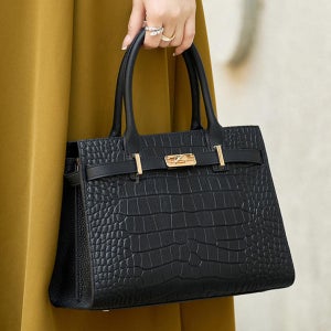 락킹 악어 가죽 토트백