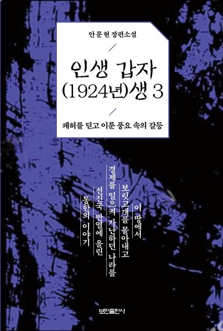 인생 갑자(1924년)생 3: 폐허를 딛고 이룬 풍요 속의 갈등 (안문현 장편소설)