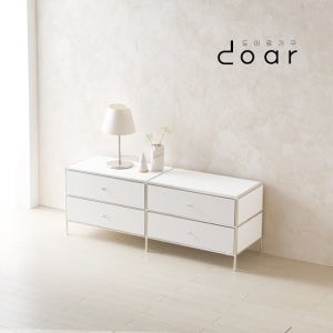 도아르 미드센츄리 모듈 거실장 TV 다이 서랍장 1400 낮은 서랍형