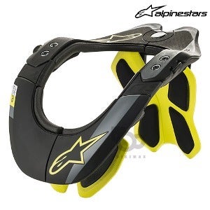 알파인스타보호대BNS TECH-2 NECK SUPPROT - black/yellow fluo -