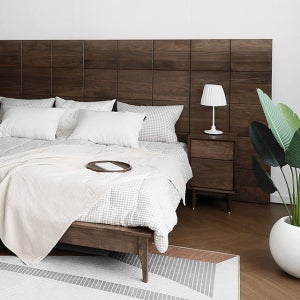 [헤리티지월넛] A형 침대/협탁 세트