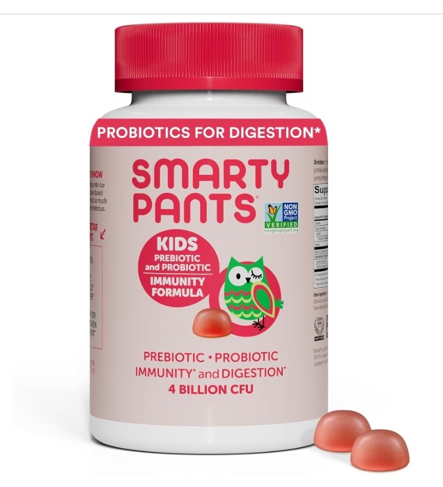 스마티팬츠 <b>키즈 프리바이오틱</b> &amp; <b>프로바이오틱</b> 이뮨 포뮬러 <b>딸기 크림</b> <b>20억</b> 구미젤리 60개  상세참조  60정  1개