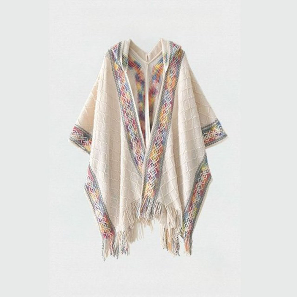 몽골판초 망토 숄 페루의상 여름 빈티지 여행 티베트