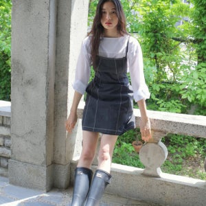 폴앤앨리스 Backless Strap Mini Dress / Charcoal