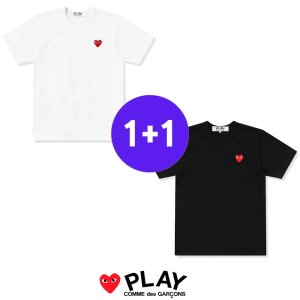 [1+1] 꼼데 가르송 반팔티 레드와펜 티셔츠 (2024년 리뉴얼 제품) 남녀공용