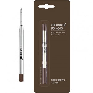 4000 모나미 153 FX4000 고급볼펜심 리필심 M촉 1.0mm 낱개 - 다크브라운 잉크