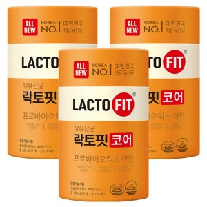 락토핏 코어 유산균 60p  120g  3개