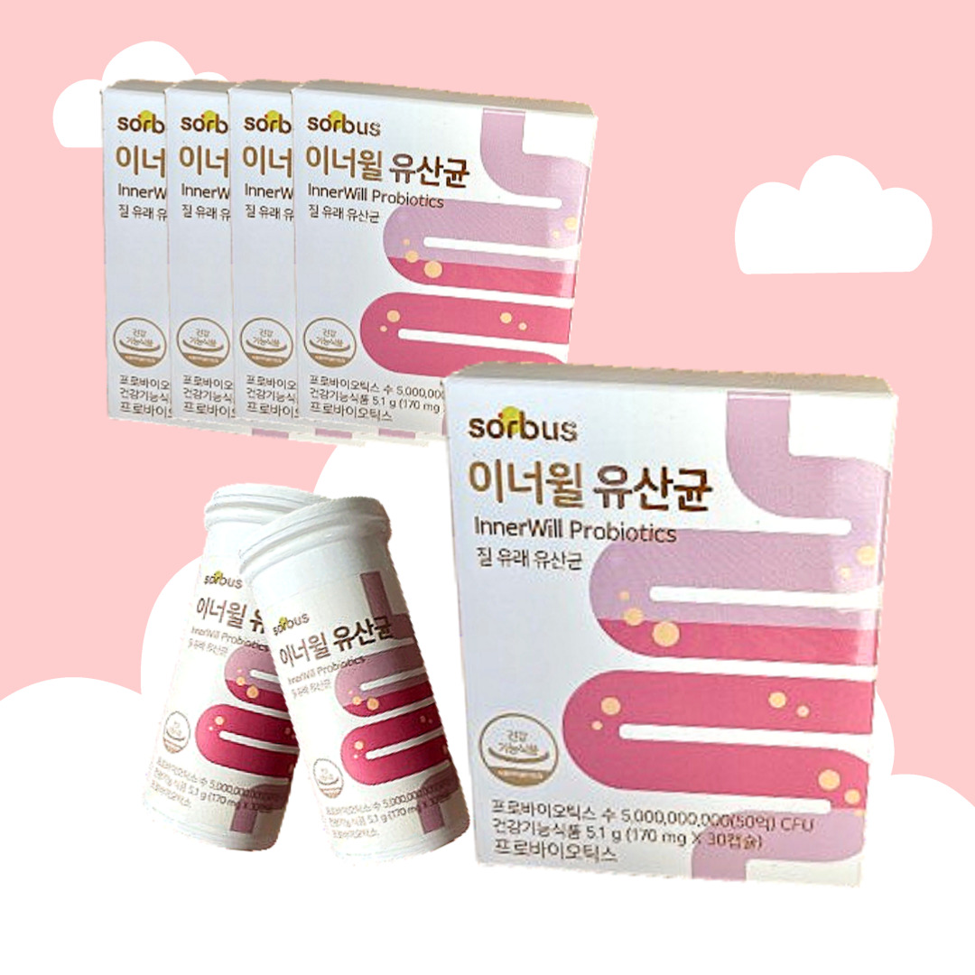 <b>소버스</b> 이너윌 질 유래 생 유산균 30캡슐 5개 프로바이오틱스 유산균  30정  1개