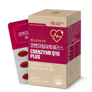 대상웰라이프 코엔자임Q10 플러스 500mg×30캡슐 혈압 및 항산화 건강 기능성 코엔자임 코큐텐 영양보충