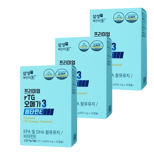 <b>삼성</b>FNB 프리미엄 알티지 <b>오메가3</b> 비타민E 850mg rTG <b>오메가  3</b>개  30정