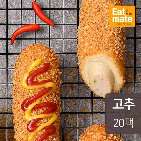 잇메이트 닭가슴살 크리스피 현미 핫도그 성분 분석