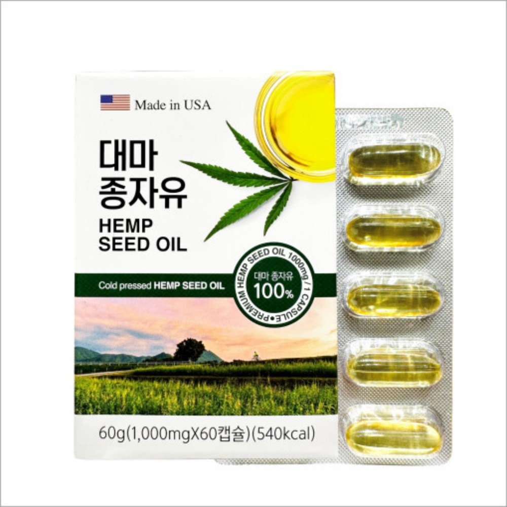 1+1 뉴트리움 대마종자유 1000mg (4개월분)  2개  60정