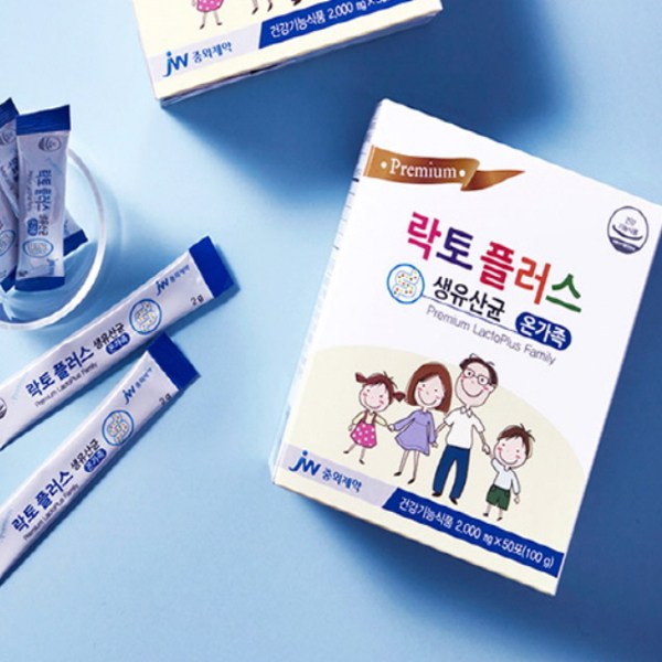 MD정품 JW<b>중외제약</b> 락토플러스 온가족용100포 유산균  100g  2개