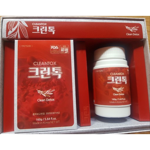 면역력증강 독소제거 <b>아셀월드</b> 크린톡 160g 1병  1개