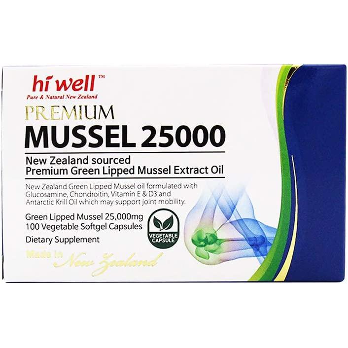 HI WELL 하이웰 <b>프리미엄</b> 초록홍합 <b>머슬 25000</b> 100정  1개