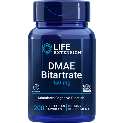 라이프익스텐션 <b>DMAE</b> 비트타르트레이트 150mg 200캡슐  1개  200정