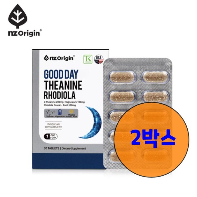 굿잠세르토닌 <b>꿀잠</b> 영양제 엔젯오리진 굿<b>데이</b> 테아닌 로디올라30정  30정  2박스